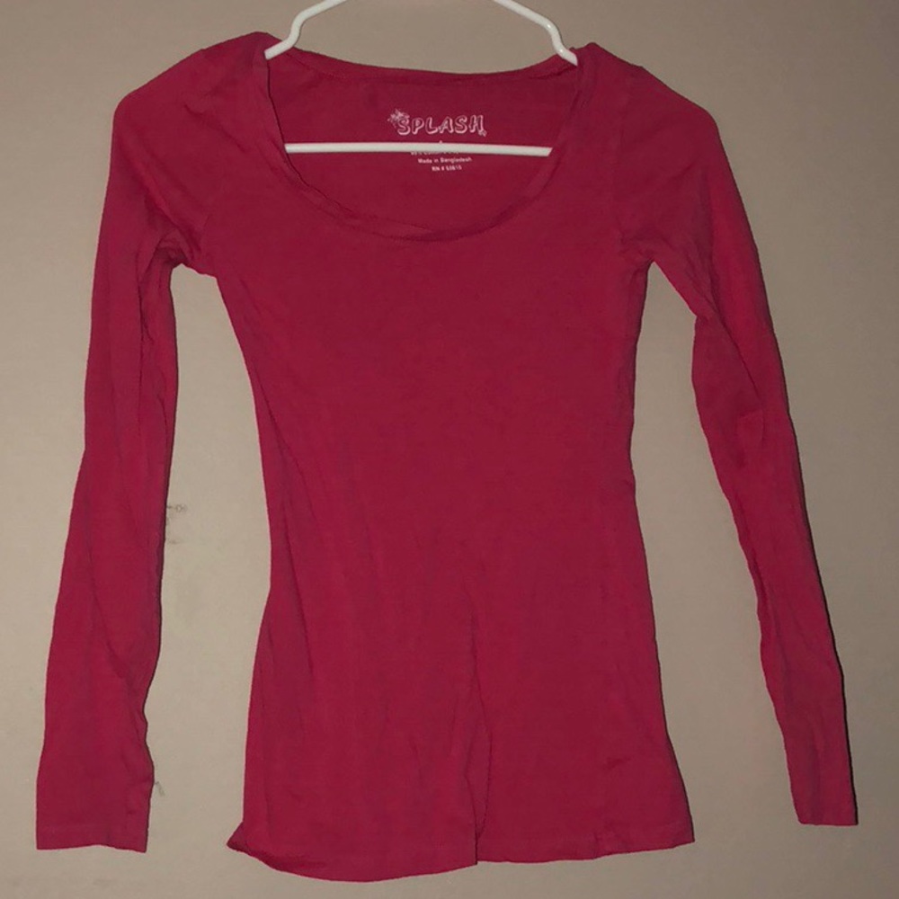 Long sleeve pink shirt